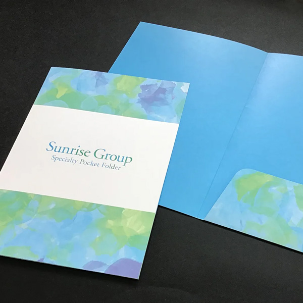 ポケットフォルダー無料サンプル【4c-blue】